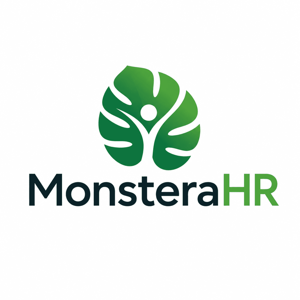MonsteraHR logo — a person framed by a green monstera leaf